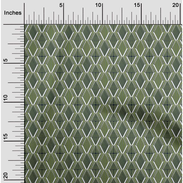 oneOone Cotton Poplin Fabric Argyle Geometric Print Fabric By Yard 42 Inches Wide