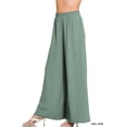 thumbnail image 2 of Zenana Women’s Woven Airflow Elastic Waistband Wide-Leg Loose Fit Pants, 2 of 6