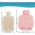 thumbnail image 2 of Calentador de pies sin electricidad, bolsa de agua caliente grande de 2 litros para pies, botella calentadora de pies 2 en 1 para mujeres/hombres/adultos, almohadillas térmicas para pies súper suaves, 2 of 5