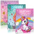thumbnail image 1 of Libros para colorear ZICOTO, paquete de 3: princesa, unicornio y sirena, 1 of 9