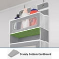 thumbnail image 6 of 5-Tier Over The Door Organizer, Hanging Organizer Closet with 10 Side Mesh Pockets, 44 lbs Load Capacity, Hanging Storage Closet Behind Door Organizer for Bathroom, Bedroom, Nursery, Kitchen, Gray, 6 of 7