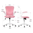 thumbnail image 2 of Silla de Oficina Ergonómica Giratoria con Malla Rosa, Altura Ajustable y Asiento Acolchado, 2 of 9