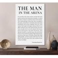 thumbnail image 2 of Inspirational Office Canvas Wall Art Inspiring Motivational Quotes the Man in the Arena Positive Speech Picture Wall Decor Poster Print Artwork for Bedroom Men Dorm Classroom Home Decoration, 2 of 3