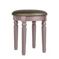 thumbnail image 3 of Poundex Furniture Wood Vanity Set with Mirror and Stool in Pink Rose Gold Color, 3 of 8