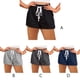 thumbnail image 2 of Pantalones cortos de algodón Elástico Jogging Gimnasio Yoga Pantalones cortos Pantalones de chándal suaves Vacaciones en la playa Diario Prendas para la parte inferior del cuerpo Azul oscuro M Sonducket  AP010921-17, 2 of 5