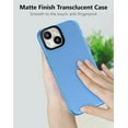 thumbnail image 3 of Case Compatible with iPhone 15 (6.1-inch) Matte Translucent Phone Case for Men, Women, Girls, Thin Back Cover, Blue, 3 of 14
