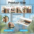 thumbnail image 2 of Static Window Clings Books and Flowers 1 Sheet Reusable Window Decals for Glass 47.24" x 11.8" Removable Double Sided Window Sticker for Room Office Home Decoration, 2 of 8