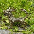 thumbnail image 2 of Lifelike Brass Mythical Beast Copper dragon  Statue Sculpture Collectible Table Decoration Figurine for Home Decor Gifts, Feng Shui Wealth, 2 of 10