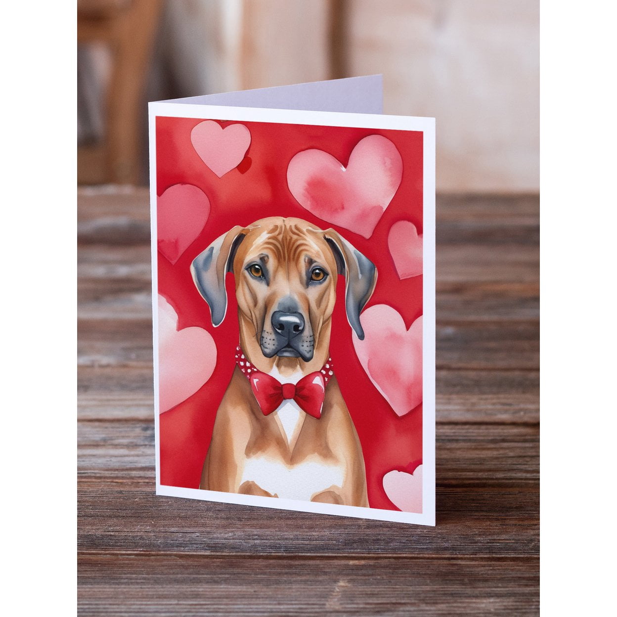 Rhodesian Ridgeback My Valentine Greeting Cards Pack of 8 7 in x 5 in
