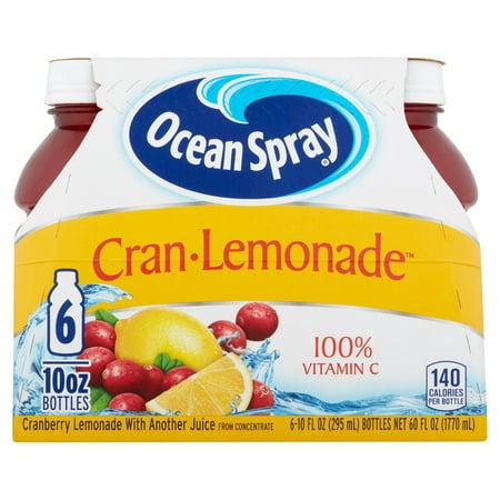 (4 Pack) Ocean Spray Juice, Cran-Lemonade, 10 Fl Oz, 6