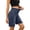 Dark Blue, variant on Wensltd Elastic Denim Shorts Wide Leg Summer Jean Shorts with Pockets Casual Walking