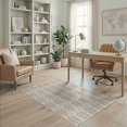 thumbnail image 2 of ODIKA 4'x6' Beige Natural Honeycomb Handwoven Wool Washable Area Rug Elegant Geometric Patterns in Modern Style Pet Friendly, Non-Shedding for Bedroom, Reading Nook, 2 of 7