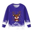 thumbnail image 3 of GCETTIC Kids Christmas Pajamas Long Sleeve Holiday Pjs Set Toddler Boys Girls Xmas Jammies Blue 7-8 Years, 3 of 4