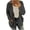 Dark Gray, variant on Women's Fuzzy Sherpa Fleece Cardigan Sweater Button Down Cozy Plush Outerwear with Pockets for Fall Winter