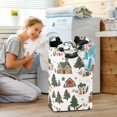 thumbnail image 5 of Yayeee Freestanding Laundry Hamper with Handle Collapsible Large Storage Basket for Clothes, Brown Christmas House, 5 of 7