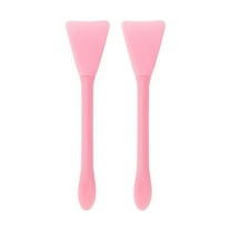 Unique Bargains 2 Pcs Multifunctional Facial Mask Brush Pink