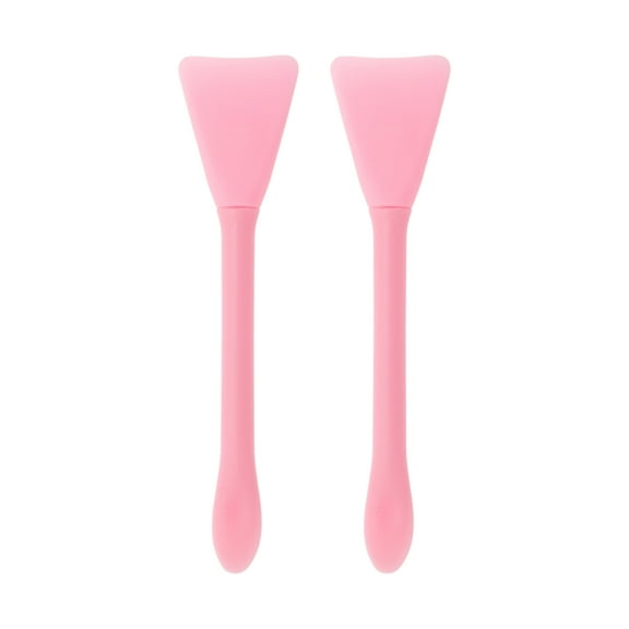 Unique Bargains 2 Pcs Multifunctional Facial Mask Brush Pink