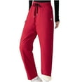 thumbnail image 2 of Feancey Winter Jogger Pants for Women Fleece Lined Warm Pajama Bottoms Drawstring High Waist Fuzzy Sweatpants Comfy Plush Thermal Loungewear with Pockets Holiday Gifts Red XL, 2 of 8