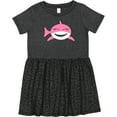 thumbnail image 3 of Inktastic Cute Pink Shark Girls Toddler Dress, 3 of 5