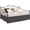Dark Gray Solid, variant on Pleated Bed Skirt with Split Corners for Daybeds - Three Side Coverage - 100% Brushed Microfiber Bed Skirt with 17" Inches Drop - Twin Size 39" x 75" (White Solid)