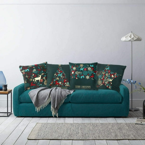 Fundas Terciopelo 50x50cm Dorado 2 Fundas De Almohada Decorativas ZLINA - Terciopelo Marrón Y Blanco Con Detalles Dorados Fundas Detalles Dorados