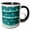 Black/White, variant on 3drose, Turquoise with Dots, 15oz Two-tone Black Mug