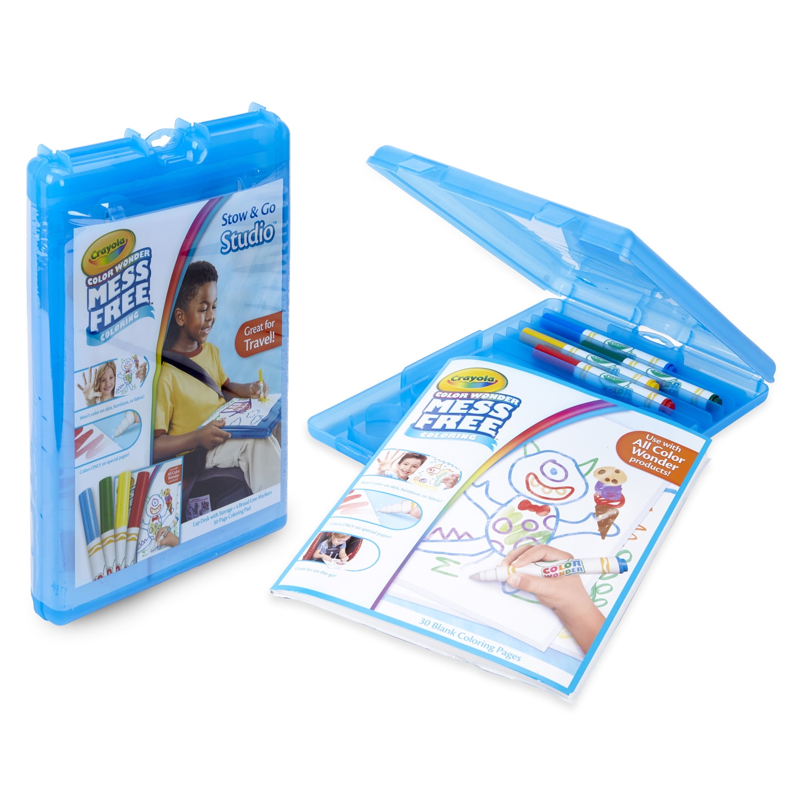 Crayola Color Wonder Mess Free Stow & Go Studio Travel Kit, 2 Kits