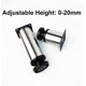thumbnail image 2 of Set Of 8 Furniture Legs, Adjustable Leg Furniture Legs - Chrome Metal - Adjustable Height (total: 80-95mm) Banmo, 2 of 5