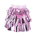 thumbnail image 4 of LIIPEE Girls Skirt Carnival Tutu Skirt With Glitter Sequins Three Tier Layered Cake Design Party Comfortable Breathable Soft Cute Skirt,RD2,10Y, 4 of 4