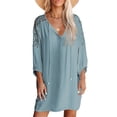 thumbnail image 2 of Vestido Corto con Cuello en V para Mujer,Vestido Corto con Cuello en V Informal para Mujer Vestido Corto Informal de Verano Eficiencia maximizada, 2 of 6