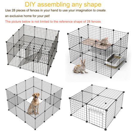 Small Pet Playpen Animal Cage Dog Fences Enclosure Small Puppy Play Yard Crate 