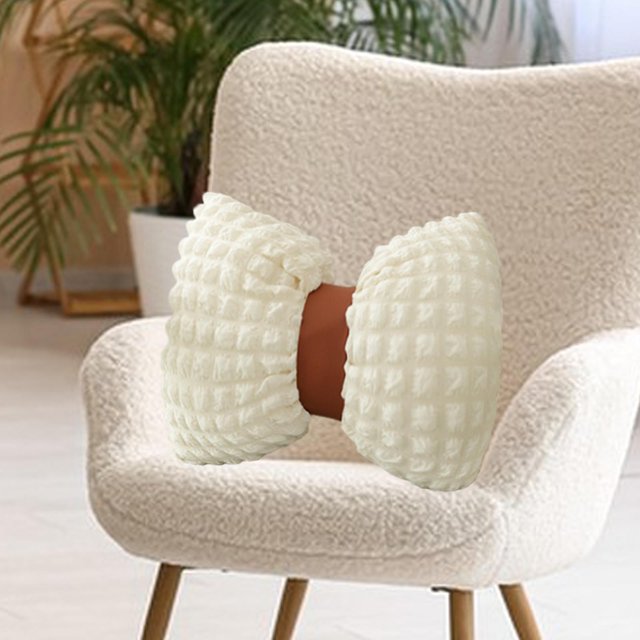 Cojín de almohada en forma de bowknot muebles para el hogar moderna almohada de lanzamiento de la pieza central cómoda para el sofá de casa de la Marrón