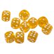 thumbnail image 2 of Dados acrílicos de seis caras de 16 mm para juegos de mesa, juegos de rol, enseñanza de matemáticas Amarillo, 2 of 9