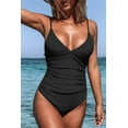thumbnail image 4 of Women's One Piece Swimsuit Tummy Control V Neck Bathing Suits, 4 of 6