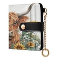 thumbnail image 2 of Small Wallet For Women Bifold Leather Pocket Coin Credit Card Holder With RFID Blocking A Highland Cow, 2 of 6