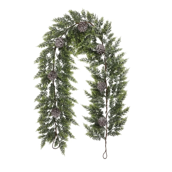 5.9Ft Christmas Garland - Christmas Garland Door Hanging Decoration Artificial Pine Seasonal Home Office Store Decor