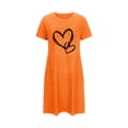 thumbnail image 4 of Rbaofujie Chemises de Nuit pour Filles Chemise de Nuit Courte Surdimensionnée pour Femmes Imprimée à Col Rond et Manches Courtes Robe Pantalon de Pyjama pour Femmes, 4 of 6