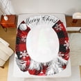 thumbnail image 5 of Homewish Merry Christmas Queen Sheet Sets,Kawaii Xmas Gnome Flat Sheet,Colorul Christmas Hat Queen Fitted Sheet For Boys Teens,Breathable Home Decor,4-Piece, 5 of 7