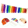 thumbnail image 4 of Colorido Glockenspiel Xilófono Madera y Aluminio Percusión Instrumento Musical Educativo, 4 of 7