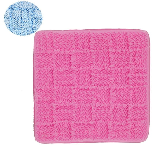 RuiJiao Knitting Sweater Silicone Molds, Sweater Texture Craft Mat Fondant Molds, Impression Mat Buttons Candy Chocolate Baking, Cake Decoration Cupcake Topper