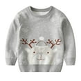 thumbnail image 2 of SILVERCELL Toddler Boys Girls Knitted Sweatshirt Christmas Ugly Sweater Kids Xmas Funny Reindeer Pullover Tops, 3-8 Years, 2 of 5