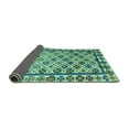 thumbnail image 2 of Ahgly Company Indoor Rectangle Abstract Turquoise Blue Modern Area Rugs, 2' x 4', 2 of 4