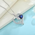thumbnail image 5 of Inpasne Celtic Knot Necklace 925 Sterling Silver Love Heart Trinity Knot Pendant Irish Good Luck Necklace September Birthstone Jewelry for Women, 5 of 6