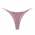 thumbnail image 1 of Braguitas sexys de mujer de algodón con hilo fino de licra con cinturilla fina, tanga cómoda y transpirable para mujer, 1 of 6