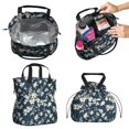 thumbnail image 2 of Pioneer Flower Floral Print Pattern Drawstring Lunch Bag Women - Drawstring Lunch Bag Insulated for Work Office - Stain-Resistant Large Lunchbags for Women with Multi-Pockets, 2 of 6