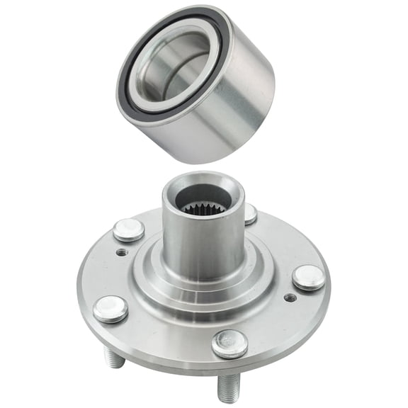 TRQ Front Wheel Hub & Bearing Kit Driver or Passenger Side for 06-11 Honda Civic BHA53274