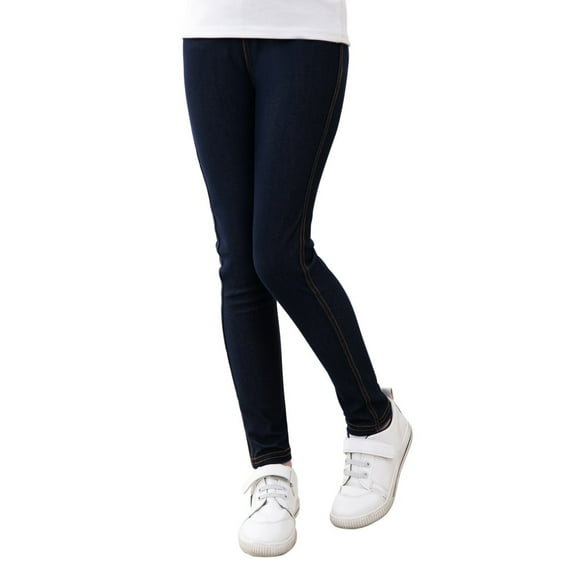 Xinhuaya Kids Girls Footless Skinny Pants Child Pencil Pants Stretch Trousers 3-12 Years