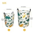 thumbnail image 4 of Uemuo Dinosaurs and Tropical Leaves Pattern Circular Laundry Hamper Basket with handles,Collapsible laundry basket,Large capacity laundry hamper,Laundry Organizer-Small, 4 of 8