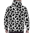 thumbnail image 7 of Daiia Cow Print Black White for Men's Fashion Hoodies & Sweatshirts with Kangaroo Pocket Hooded Sweatshirt Breathable & Moisture Wicking-XX-Large, 7 of 7