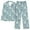 Sky Blue, variant on Christmas 2PC Homewear for Women Long Sleeve Button Down Cardigan Top with Pocket Long Pants Holiday Graphic Pajamas Set Green 2XL